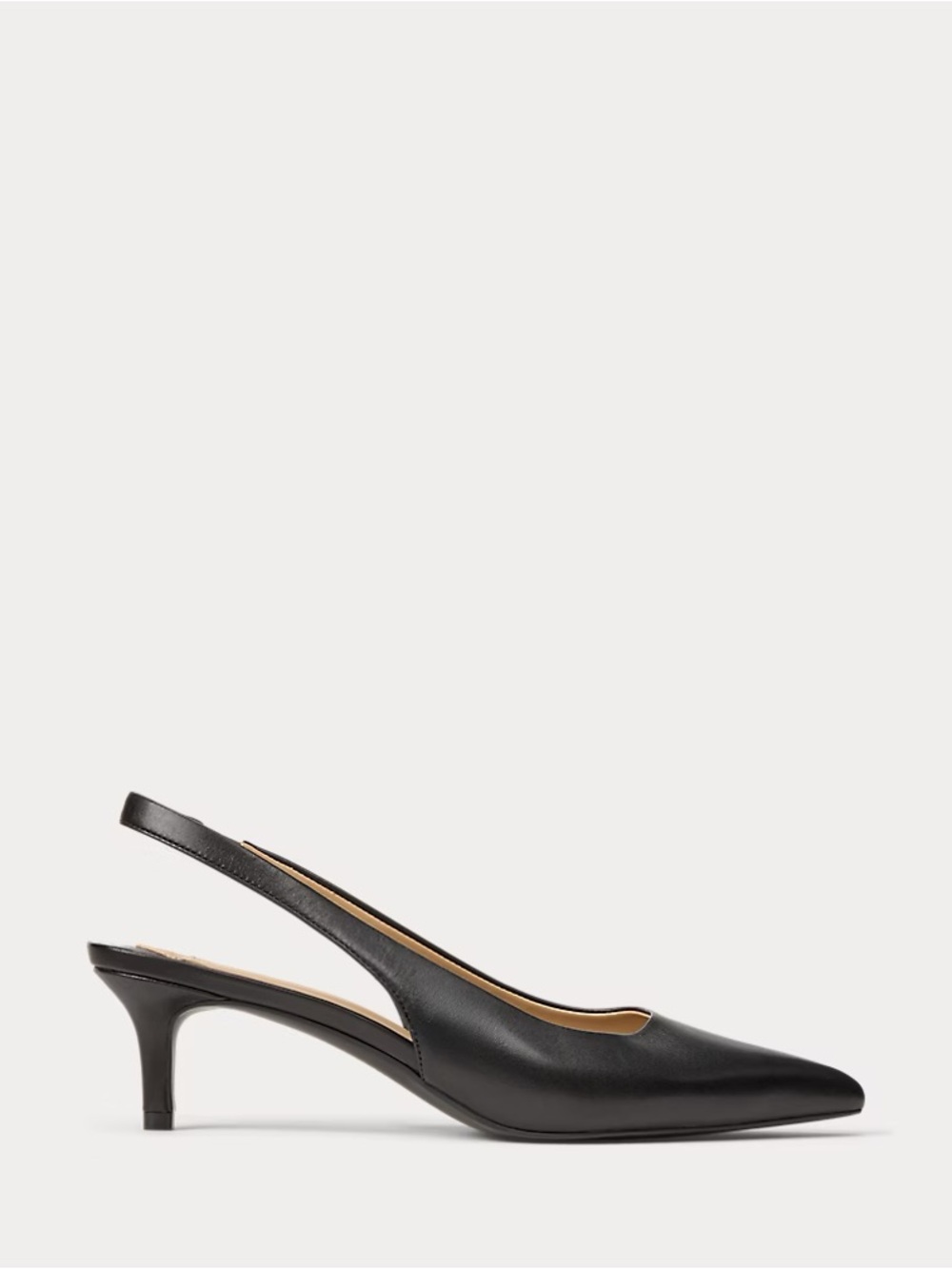 Lauren Ralph Lauren Women's Lolah II Slingback Black Leather Pumps, Size 10, NWT